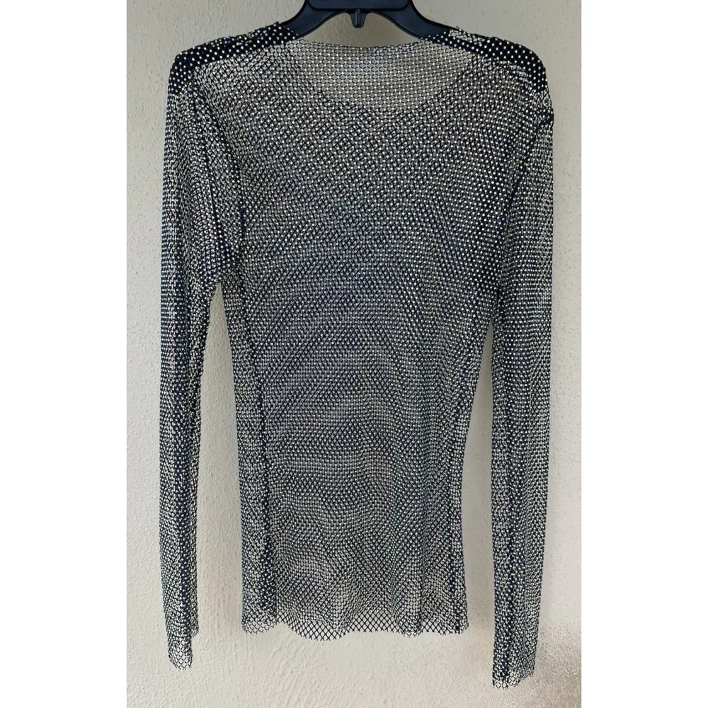 Free People Intimately Filter Finish Top Navy Iridescent Cover Up Rave Night Out